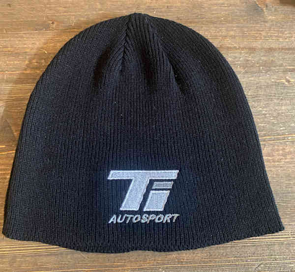 Black Beanie with White TI Logo 